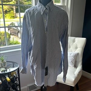 Ralph Lauren Blue and White Checkered Shirt